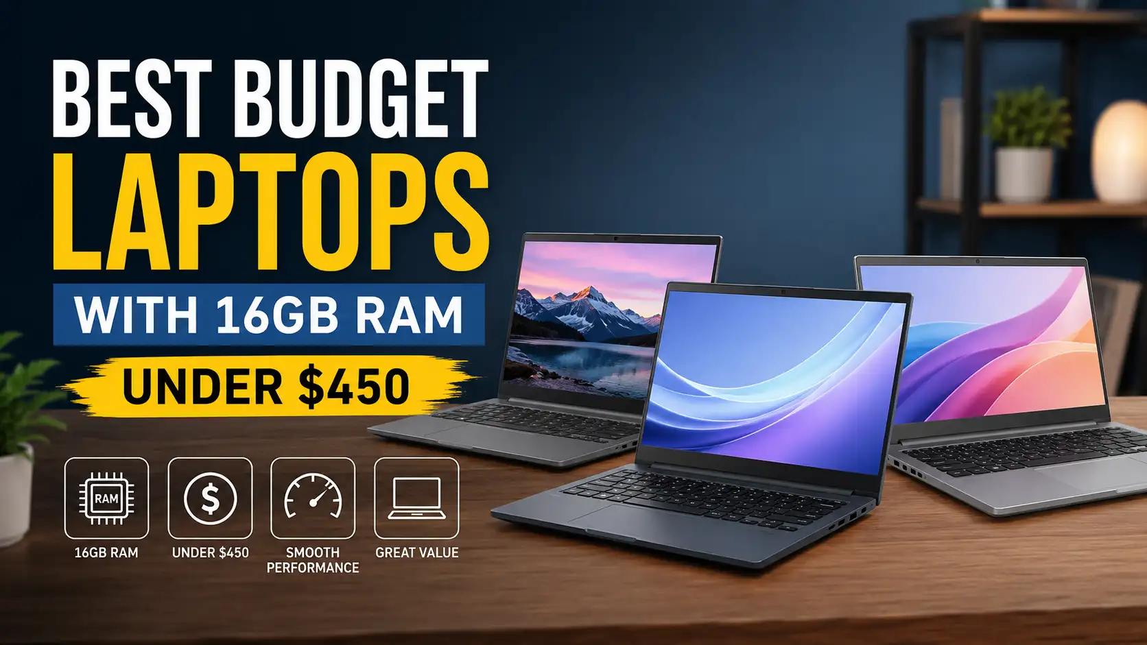 Best Budget Laptops with 16GB RAM Under $450