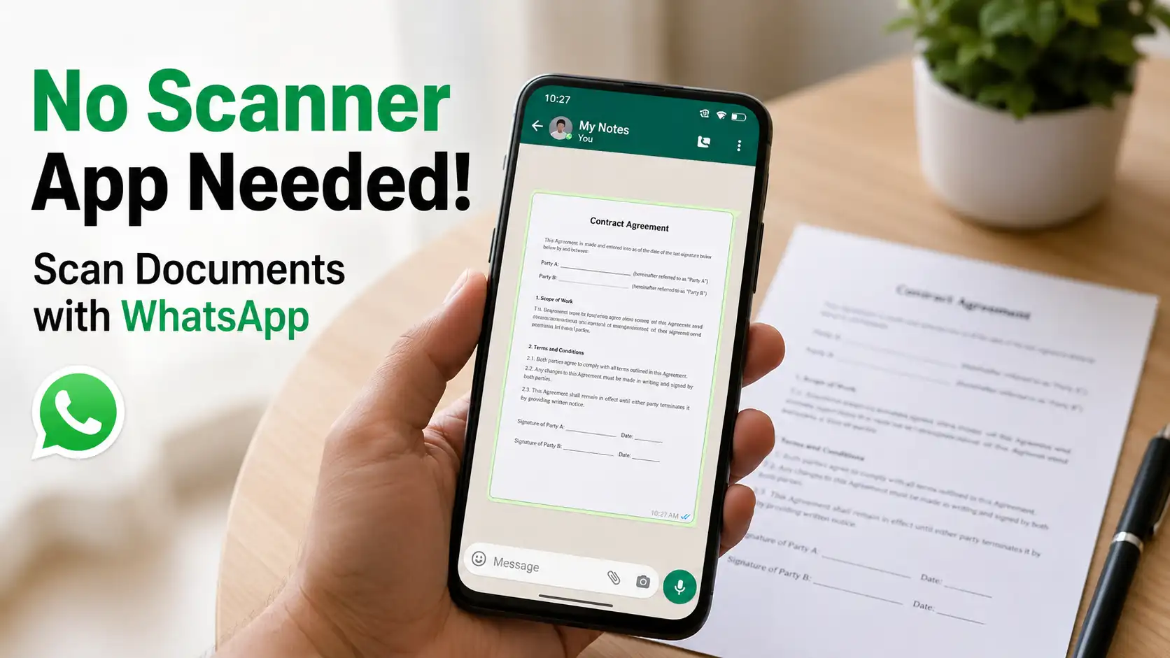 No Scanner App Needed! Scan Documents with WhatsApp