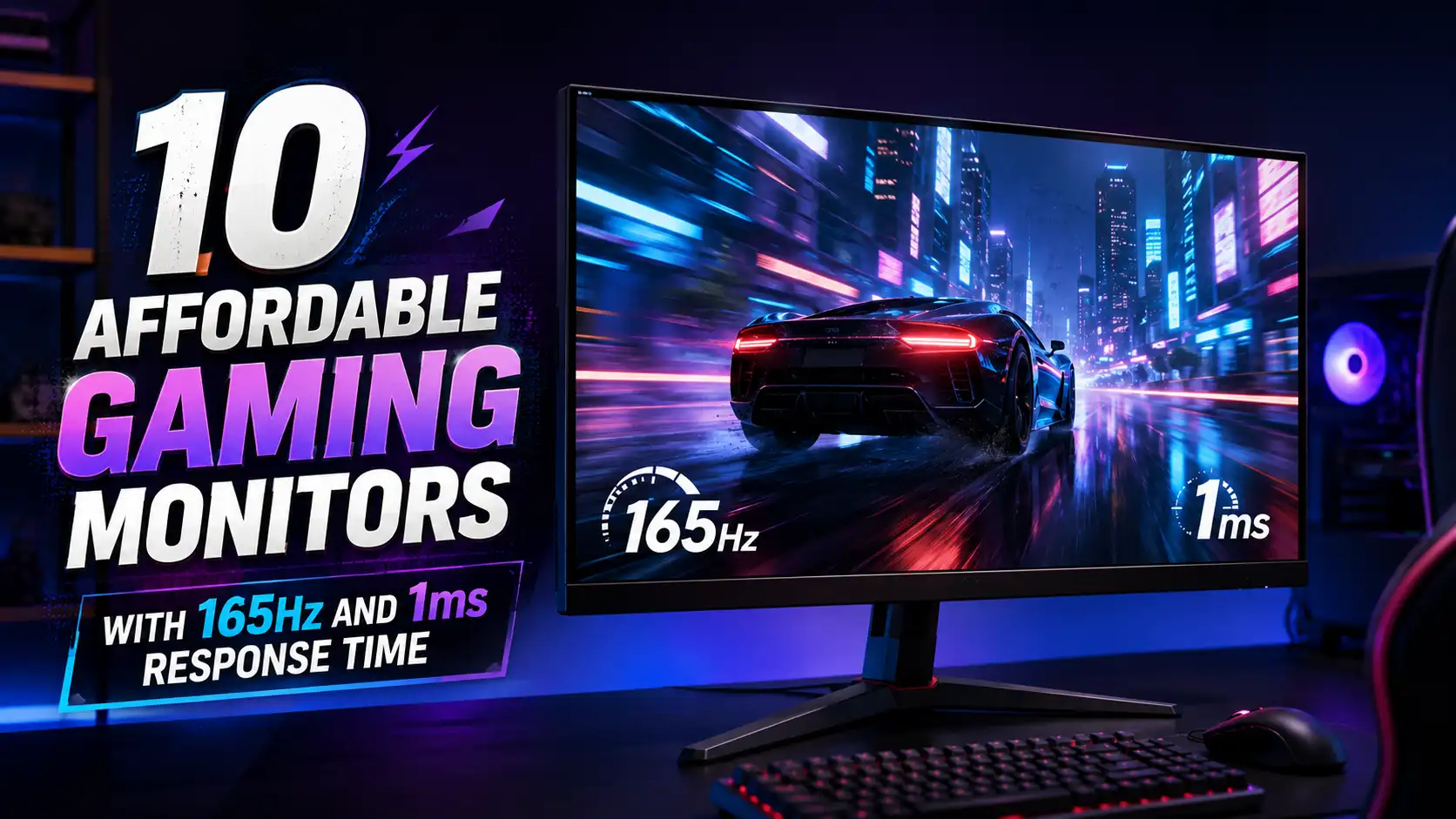 10 Affordable Gaming Monitors with 165Hz and 1ms Response Time